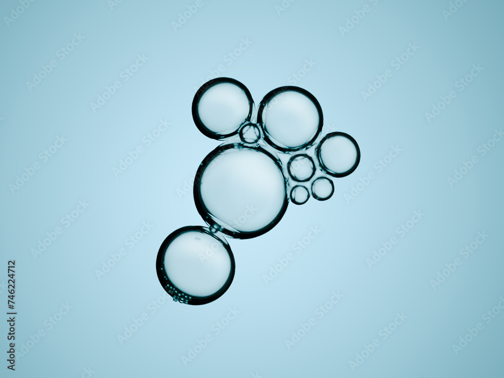 Macro close up of soap bubbles look like scientific image of cell and cell membrane Macro close up of soap bubbles look like scientific image of cell and cell membrane