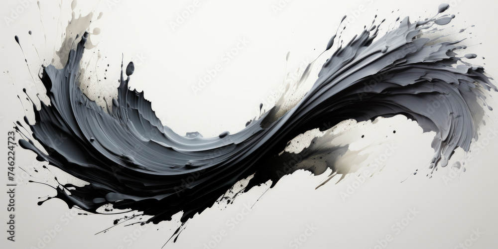Black ink splash