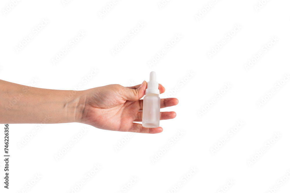 Hand and plastic white tube for cream or lotion. Skin care or sunscreen cosmetic on transparent background. Hand and plastic white tube for cream or lotion. Skin care or sunscreen cosmetic on transparent background.