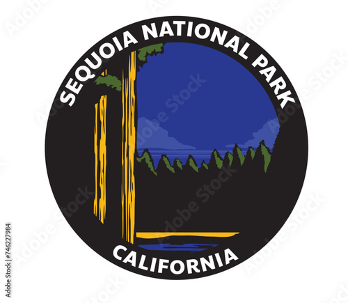 Sequoia National Park California Vector Logo