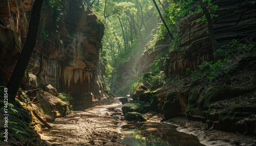 Turkey run state park, state park, forrest, hike trail, nature preserve, pine grove, hiking trail, hike trail, cascades trail, trail beside water, national park, trails, cuyahoga valley, cascade falls © Thomas Parker