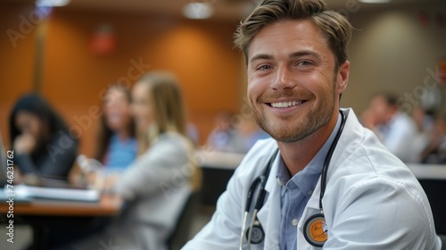 Young Doctor Participating in Medical Conference