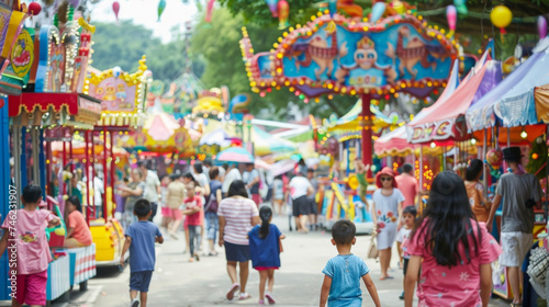 Children and families partake in the festivities as well with carnival games rides and traditional folk performances to enjoy.