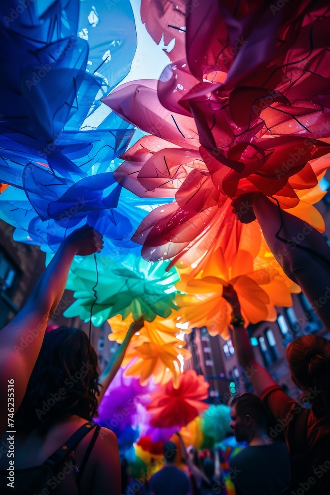 gay pride festival, Ultraviolet fluorescence photography 