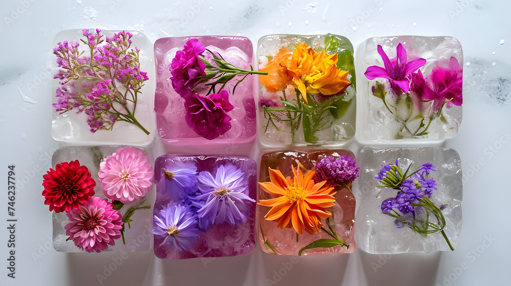 freezing flowers in ice cubes or using other methods freezing flowers in ice cubes or using other methods