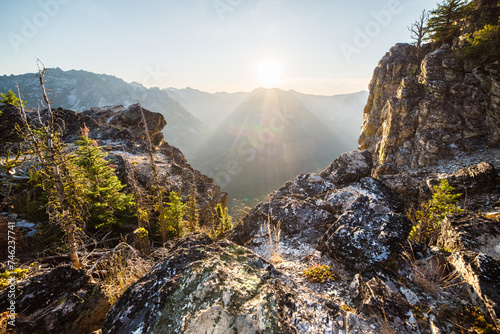Granite Cliff With Sunset View photo