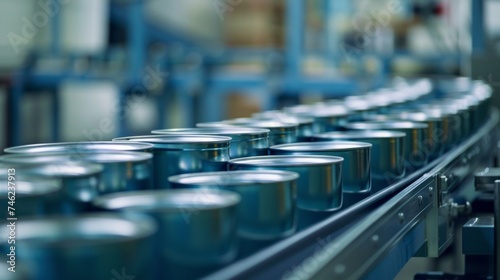 A conveyor belt transports the finished paint cans to the packaging area a highspeed process that maximizes efficiency and minimizes energy usage.