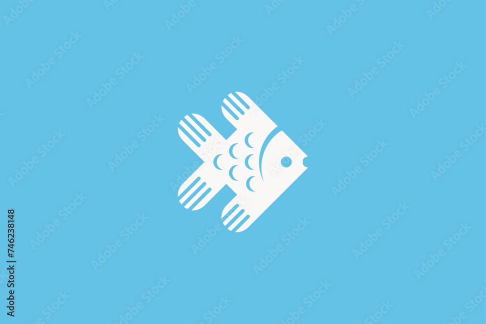 Fototapeta premium Illustration vector graphic of cute fish. Good for logo