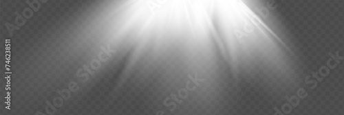 Vector transparent sunlight special lens flash light effect