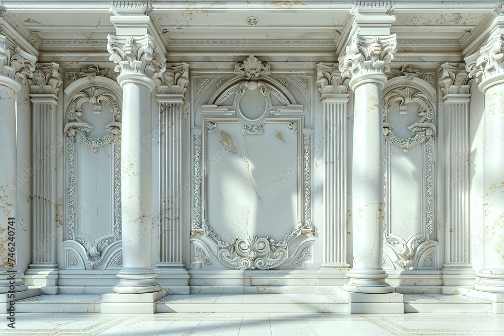 Naklejka premium Palladian Architecture Wall Background