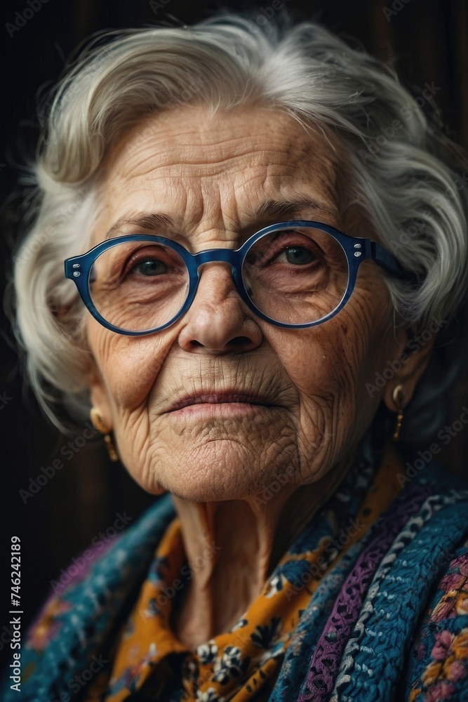 portrait of an elderly woman portrait of an elderly woman