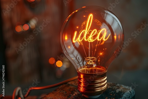 Creative idea light bulb concept for inspiration.