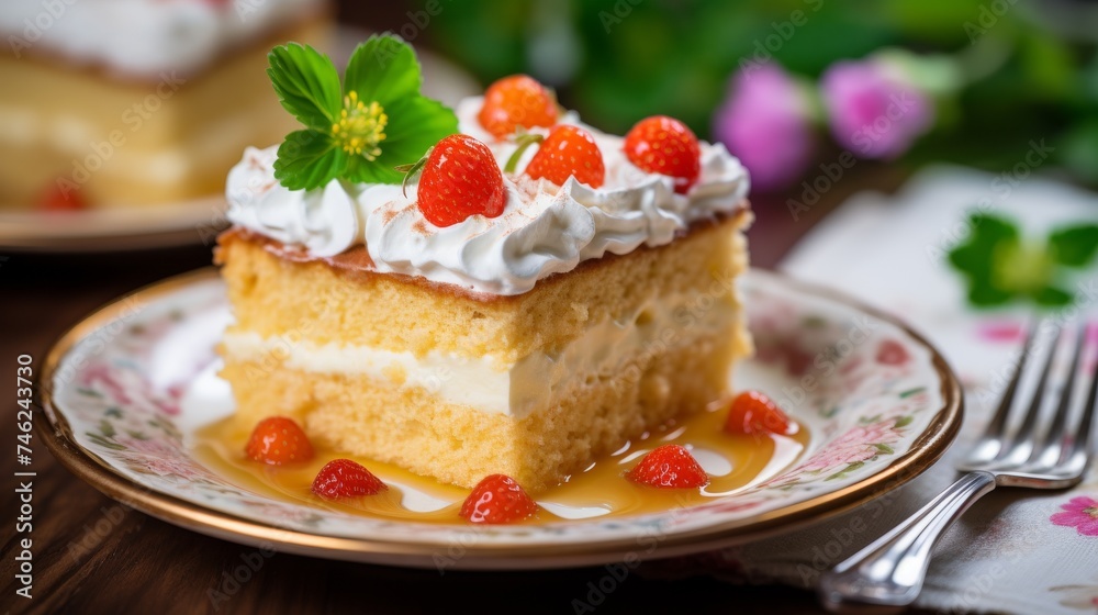 Traditional easter cake tres leches cake with of milk Traditional easter cake tres leches cake with of milk