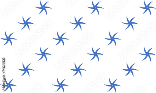 Blue sun star repeat pattern  replete image  design for fabric printing or wallpaper  repeat patter print  strip line