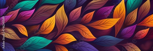 Pattern of colored leaves