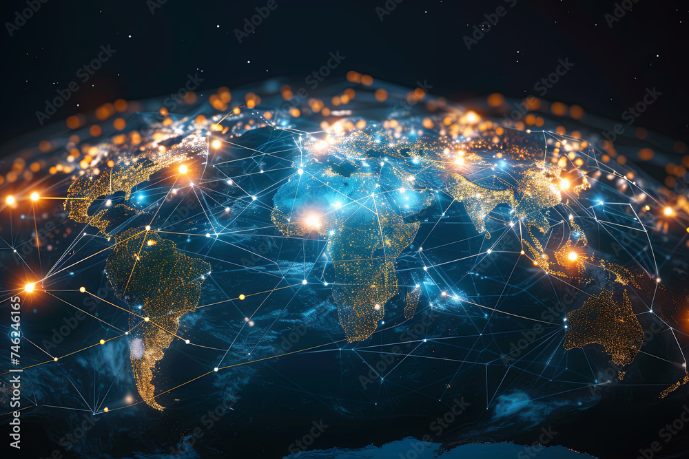 Business Globalization Concept: A World Connected Through Communication