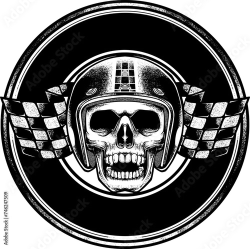 Skull logo for motorcycle logo template vectorgraphic  photo