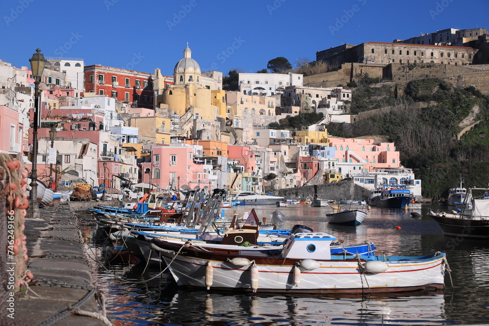 view of the old town  Procida