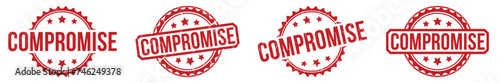 Compromise Red Rubber Stamp vector design.