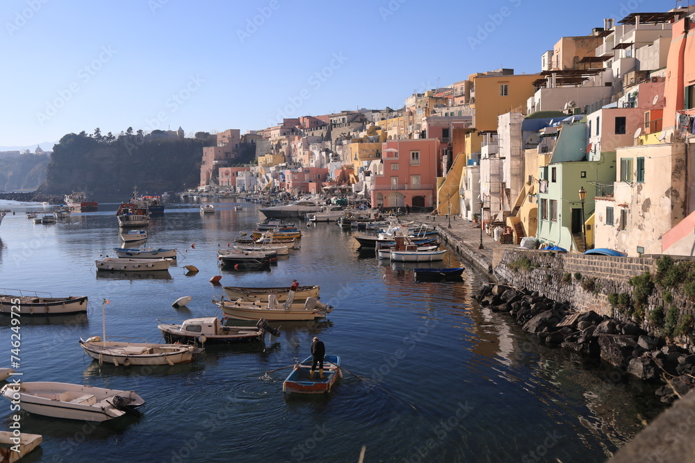 view of the old town  Procida