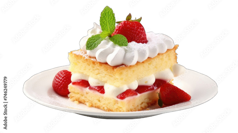 A slice of layered sponge fresh soft cake with whipped cream png A slice of layered sponge fresh soft cake with whipped cream png