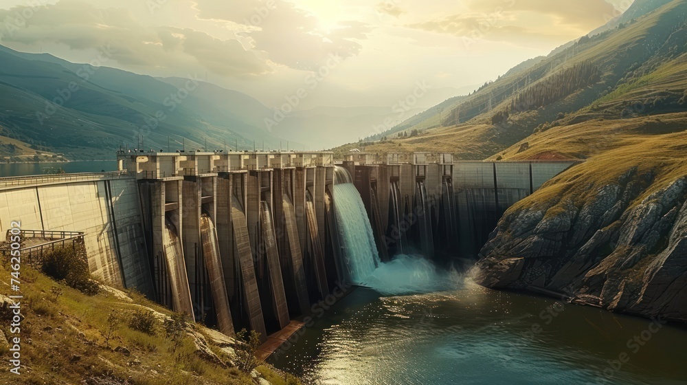 Large hydroelectric dam to produce renewable energy