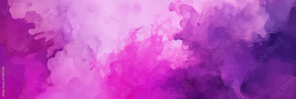 purple watercolor background, abstract violet Watercolour painting soft textured, pink Wave pattern watercolor, magenta watercolor,banner