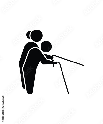old couple icon, vector best flat icon.