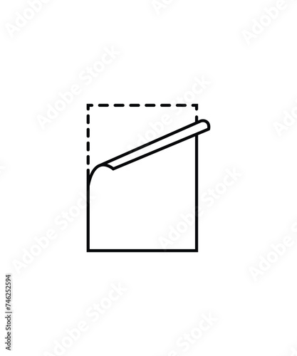 peel off icon, vector best line icon.