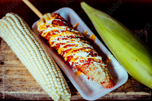 Elote preparado (gastronomía mexicana)  photo