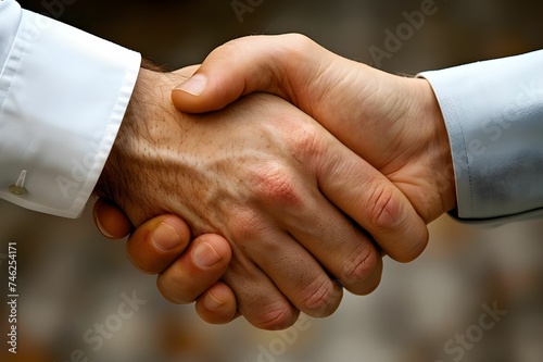 Professional Firm Handshake Between Businessmen Ai generated