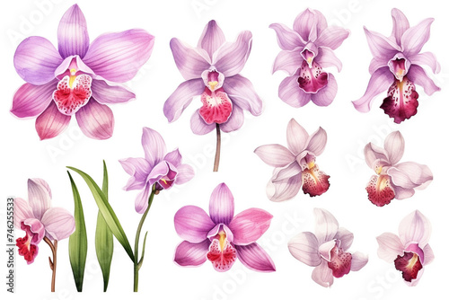 Watercolor Orchid Elegance Collection