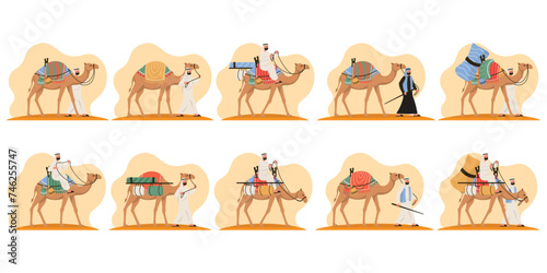 People Riding Camel Illustration