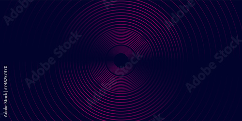 Futuristic abstract background. Glowing circle lines design. Swirl circular lines element. Future technology concept. Horizontal banner template. Suit for cover  banner  website. Vector circle