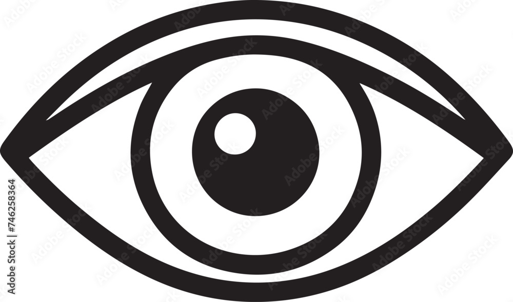Simple Eye Icon Vector Illustration. Vision Icon Symbol Isolated