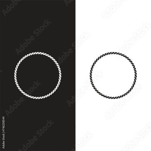 Rope cirle vector black , line , chocolate