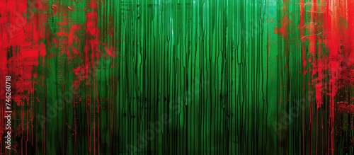 A striking image featuring a vibrant green and ravishing red background, highlighted by a bold red stripe.