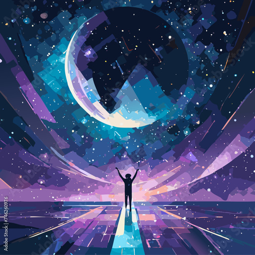 Moon Night Background