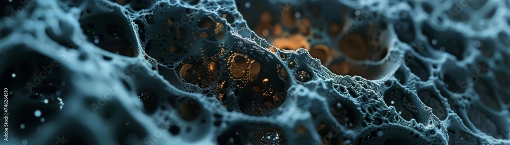 A dark, enigmatic close-up of 3D printing, nanotechnology, biotechnology, cybersecurity, and edge computing A dark, enigmatic close-up of 3D printing, nanotechnology, biotechnology, cybersecurity, and edge computing