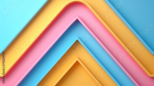 Vibrant Multi-Colored Layered Paper Artwork: Abstract Geometric Design for Backgrounds, Wallpapers, and Creative Projects