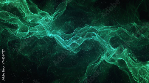 Ethereal Green Nebula Waves: High-Resolution Abstract Digital Art for Wallpapers, Backgrounds, and Graphic Design Projects