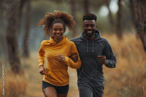 Couple running together 