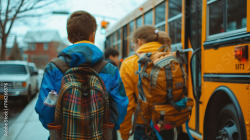 Backpack Symphony: Cinematic Schooltime Moments, Generative AI