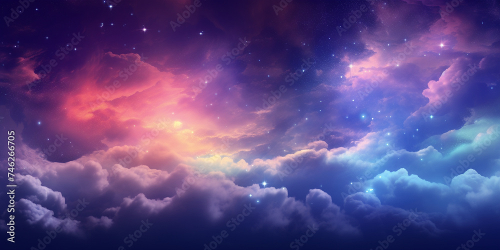 Mesmerizing Milky Way Galaxy Sky with Nebula Background ,Celestial Phenomenon Wallpaper