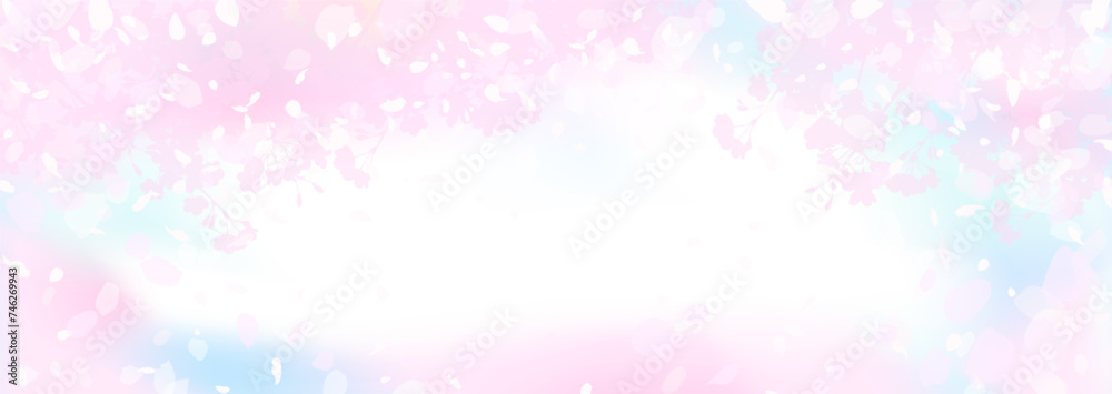 おぼろげな桜と青空 おぼろげな桜と青空