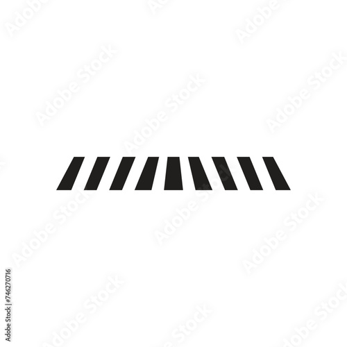 zebra crossing icon vector
