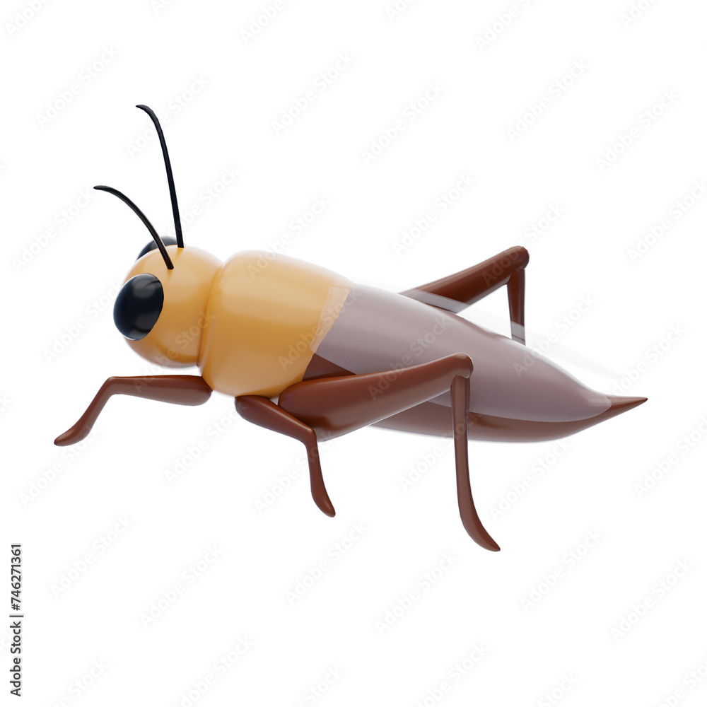 3D Cricket Model Melodic Insect Of The Nigh. 3d illustration, 3d element, 3d rendering. 3d visualization isolated on a transparent background 3D Cricket Model Melodic Insect Of The Nigh. 3d illustration, 3d element, 3d rendering. 3d visualization isolated on a transparent background