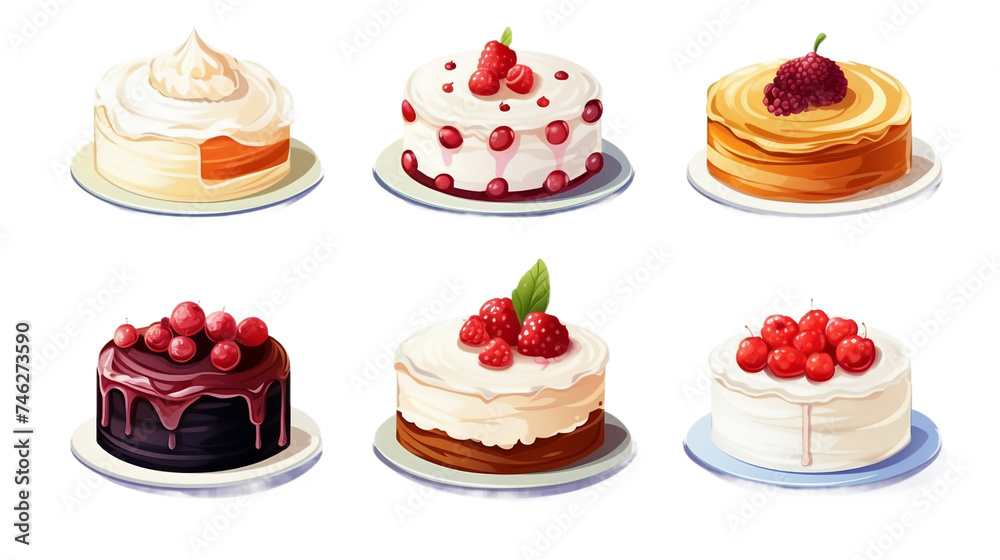 Homemade Gourmet Cakes Display on transparent background– Sugary Delights with Creamy Icing for Festive Celebrations and Culinary Art Enthusiasts Homemade Gourmet Cakes Display on transparent background– Sugary Delights with Creamy Icing for Festive Celebrations and Culinary Art Enthusiasts