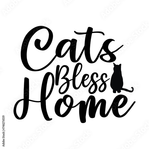 Cats Bless Home SVG Design