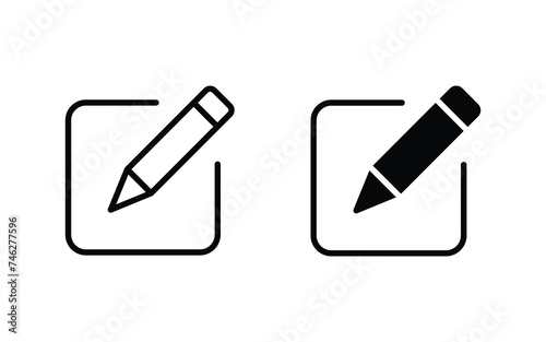 Edit icon set. Pencil icon, sign up icon vector illustration